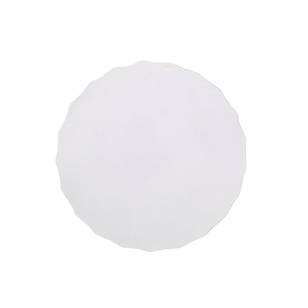 Outdoor End Table With Scallop Edge - Antique White