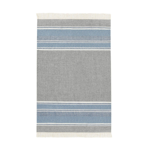 Lima - Throw - Capri Blue / Dark Gray