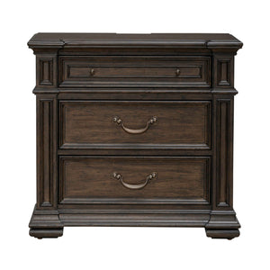 Provence Park - Nightstand With Charging Station - Chateau Brown