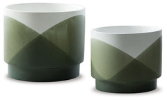 Ardenridge - Planter Set (Set of 2) - Green / White