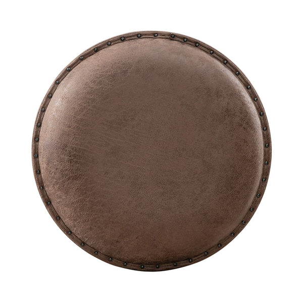 Paradise Valley - Upholstered Console Stool - Saddle Brown