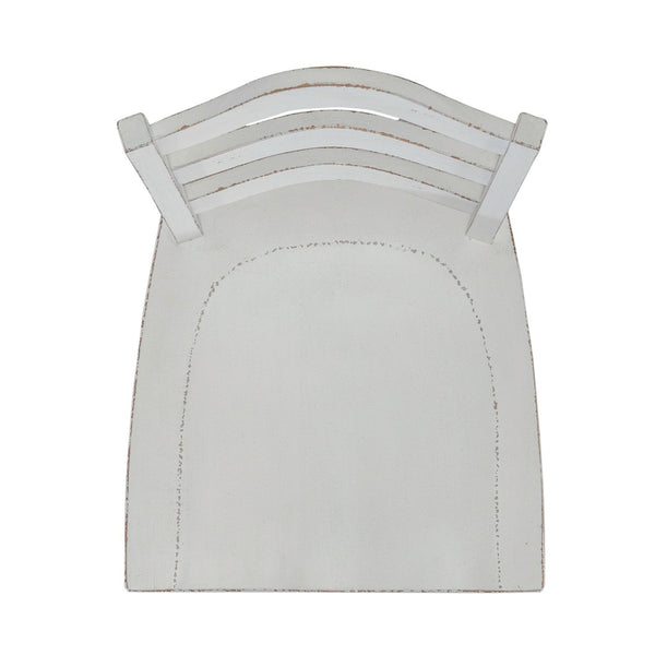 Magnolia Manor - Ladderback Swivel Bar Stool - Antique White