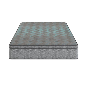Comfort Care - 10" Hybrid Euro Top Mattress Plush Comfort - Blue / Gray - Twin Extra Long
