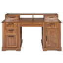 Office Desk With Charging Station & Storage Cabinet