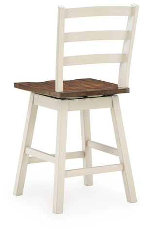 Brinfern - Swivel Stool (Set of 2) - Brown / Antique White