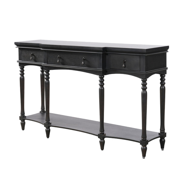 Retro Console Table With 3 Soft Close Drawers