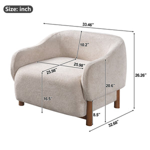 Modern Accent Chair With Recessed Arms And Tight Back
