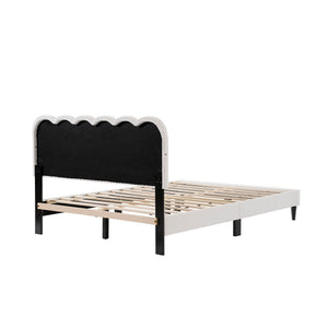Lambswool Petal Headboard Bed Frame