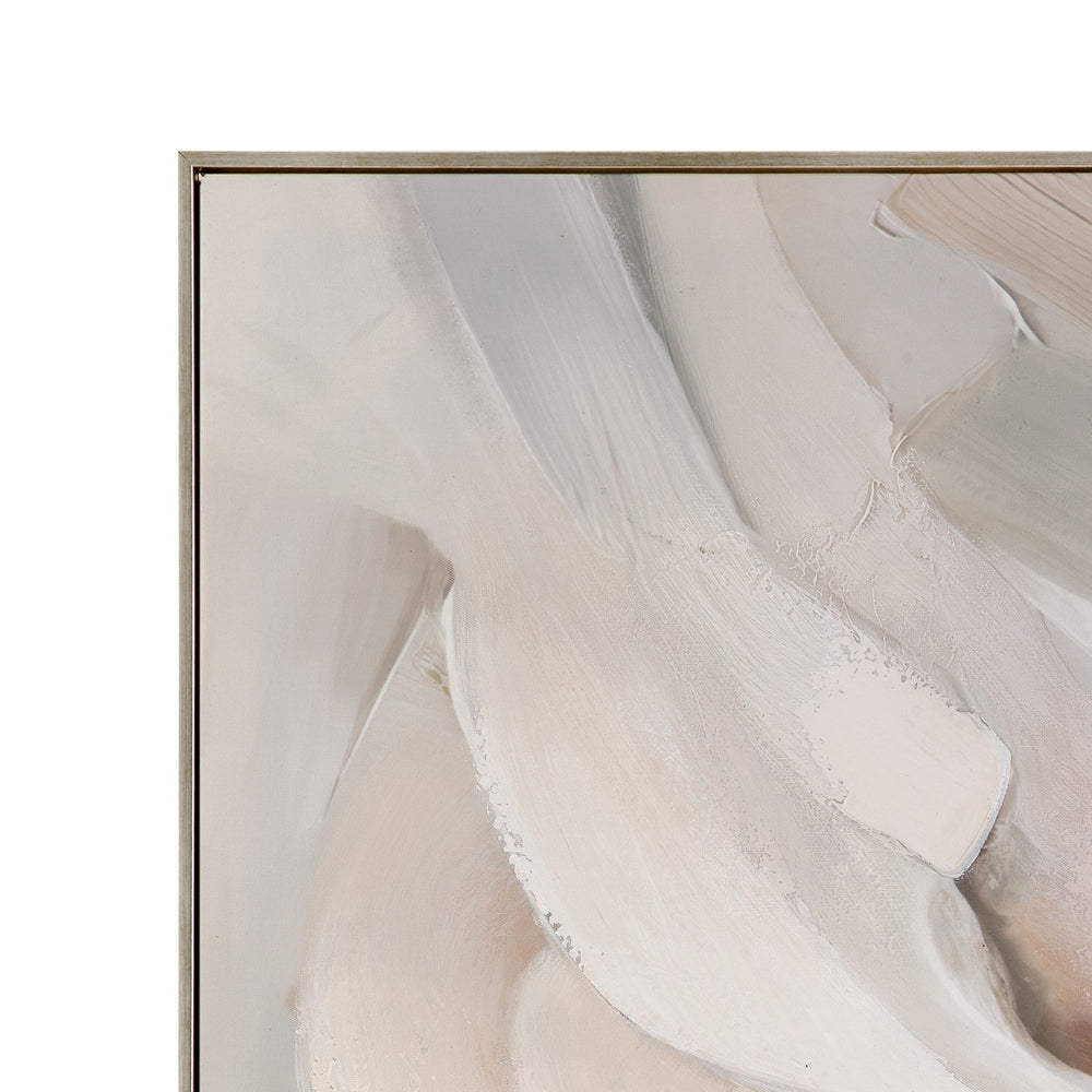 Soft Contours II Framed Canvas - Green