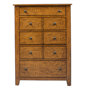 Grandpas Cabin - 5 Drawer Chest - Aged Oak