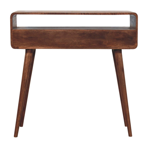 Solid Wood Curved Console Table