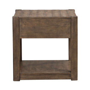 Broadmore - Drawer End Table - Cobblestone Brown