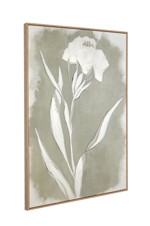 Serene Botanical II Framed Canvas - Beige