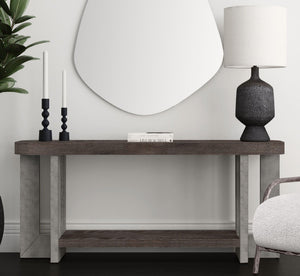 Nova - Console Table - Cerused Charcoal Oak