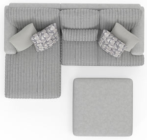 Titan - Sectional With Comfort Coil Seating, Cocktail Ottoman And Accent Pillows Included