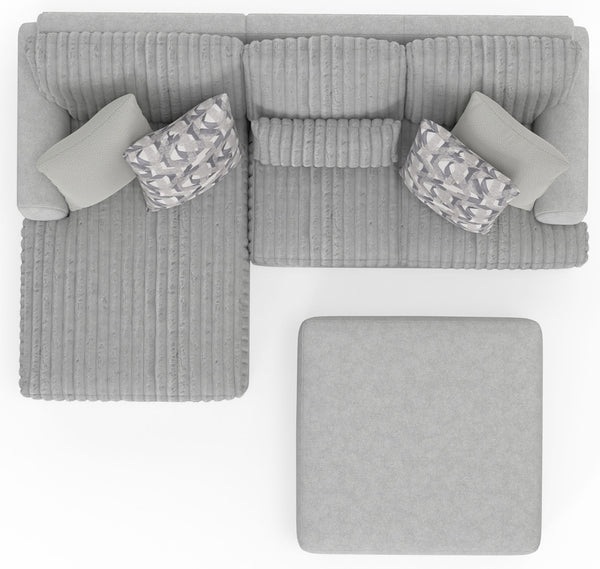 Titan - Sectional With Comfort Coil Seating, Cocktail Ottoman And Accent Pillows Included