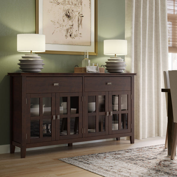 Artisan - Large 4 Door Sideboard Buffet - Dark Chestnut Brown