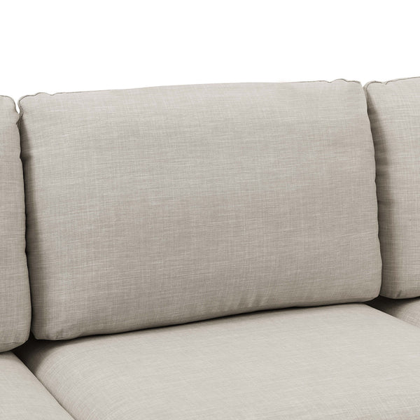 Upholstered Modular Sectional With Medium Firm Seat Cushion - Almond