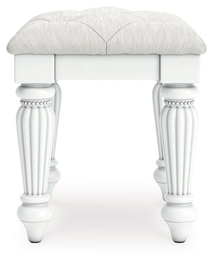 Kozlani - 3 Pc. - Vanity, Mirror And Stool - White