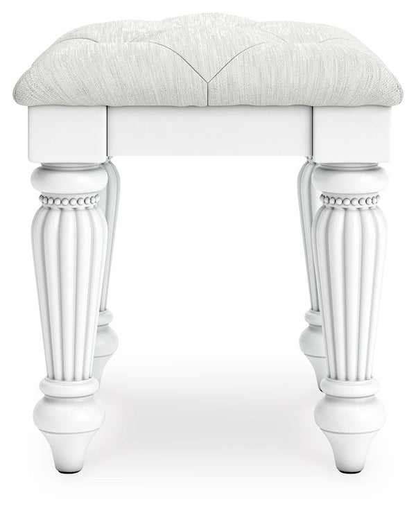 Kozlani - 3 Pc. - Vanity, Mirror And Stool - White