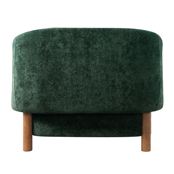 Modern Accent Chair With Recessed Arms And Tight Back