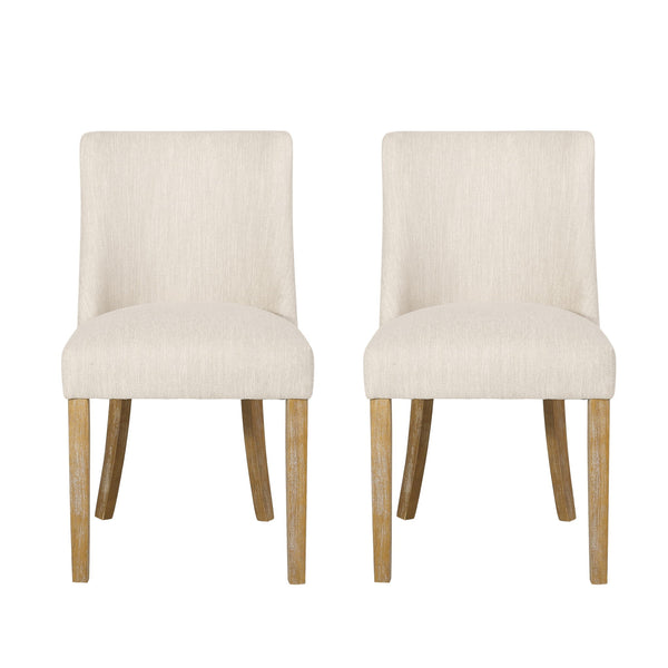 Classic Fabric Dining Chair (Set of 2) - Beige
