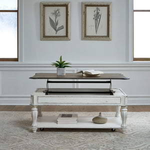 Magnolia Manor - Lift Top Cocktail Table - Antique White