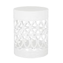 Outdoor Metal Large End Table, Modern Design