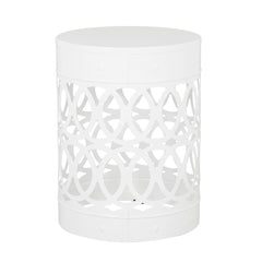 Outdoor Metal Large End Table, Modern Design