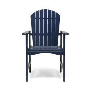Outdoor Weather Resistant Acacia Wood Adirondack Dining Chairs (Set of 2)