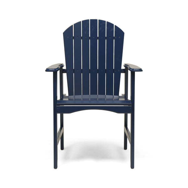 Outdoor Weather Resistant Acacia Wood Adirondack Dining Chairs (Set of 2)