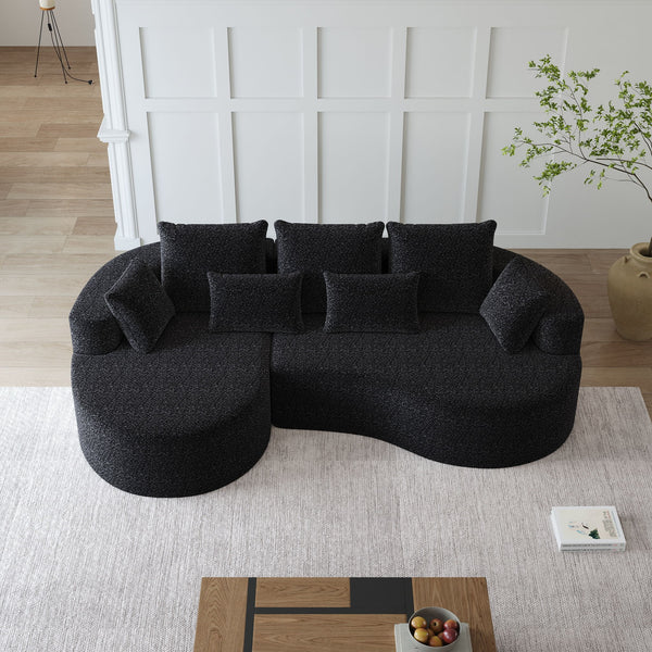 Curved Oversized Sectional Sofa With Extra Deep Seat