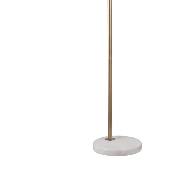 Thames - Floor Lamp - Brass / White
