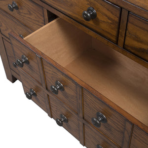 Grandpas Cabin - 7 Drawer Dresser - Aged Oak