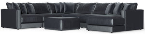 Remington - Modular Sofa And Cocktail Ottoman - Slate
