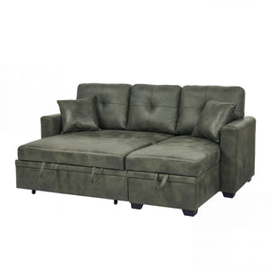 Sectional Sofa With Pull Out Bed, Reversible Chaise