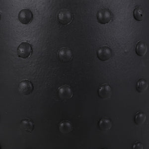 Outdoor End Table With Outstanding Studded Design - Matte Black