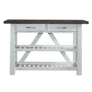 Farmhouse - Server - Two Tone White / Wood Tone