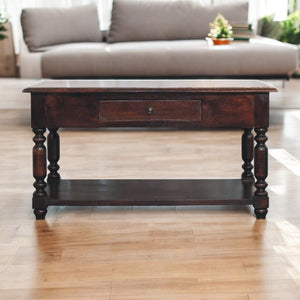 Turned Legs Drawer Table