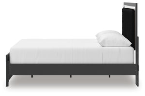 Zuraleus - 4 Pc. - Queen Upholstered Bed With Roll Slats, Dresser, Mirror And Nightstand - Black