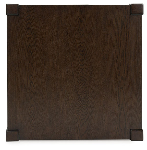 Breckington - Square End Table - Dark Brown