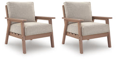 Grover Beach - Lounge Chair With Cushion (Set of 2) - Driftwood