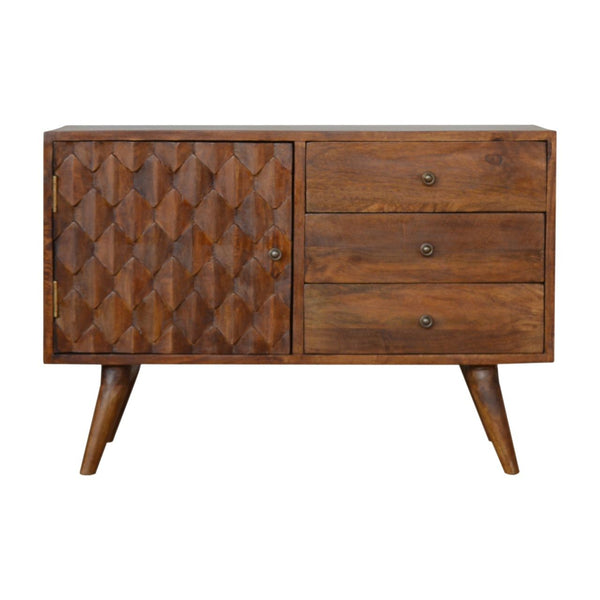 Solid Wood Carved Sideboard