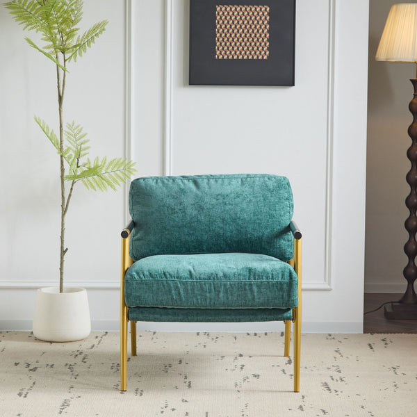Modern Accent Chair With Cushions, Cozy Seating