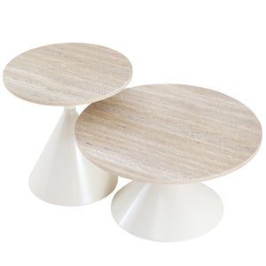 2 Piece Coffee Round Table Set