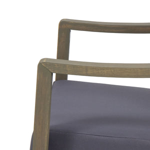 4 Person Outdoor Seating Group With Water Resistant Cushions - Dark Gray