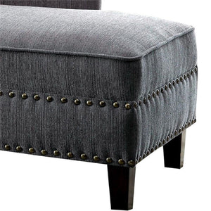 Chaise With Nailhead Trim And Plush Pillow