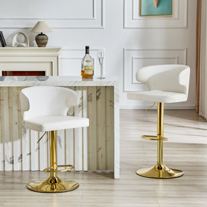 Adjustable Swivel Bar Chair With High Back Support