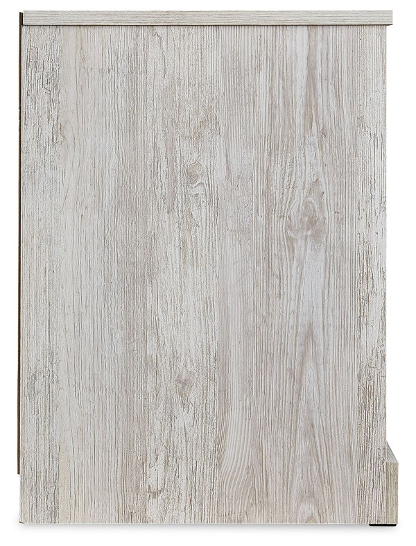 Paxberry - One Drawer Night Stand - Open Cubby - Whitewash