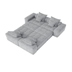 Modern Oversized, Modular Sectional Sofa With Pillows